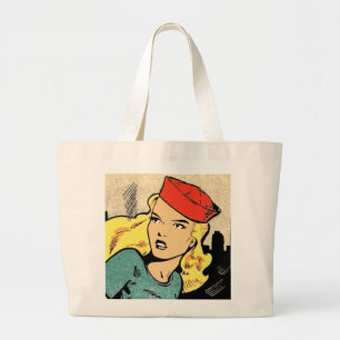 Bolsa Tote Grande Heroína loura Ravishing da banda desenhada
