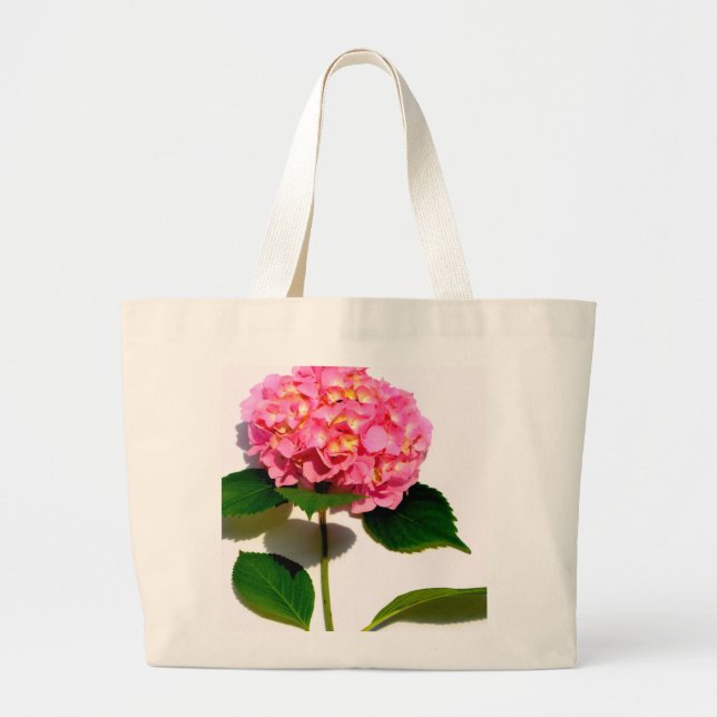 Bolsa Tote Grande Hídranga cor-de-rosa Elegante (Frente)