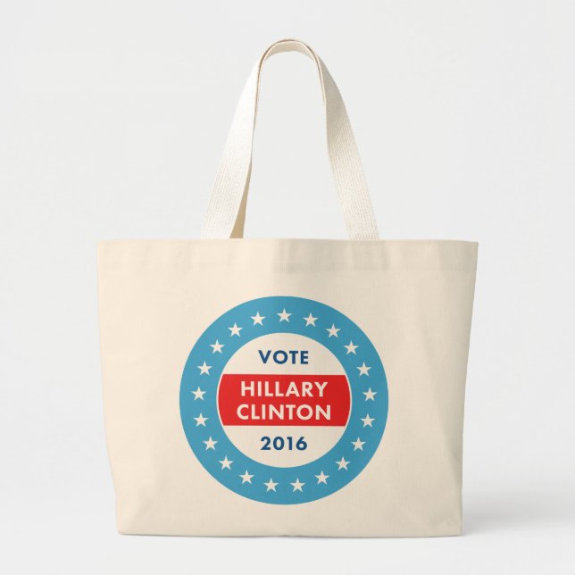 Bolsa Tote Grande Hillary Clinton 2016 (Frente)
