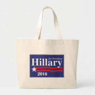 Bolsa Tote Grande Hillary Clinton para o presidente 2016