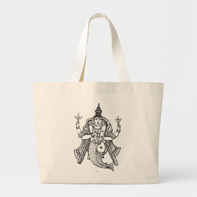 Bolsa Tote Grande Hinduísmo: Vishnu (Frente)