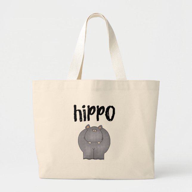 Bolsa Tote Grande Hipopótamo cinzento (Frente)