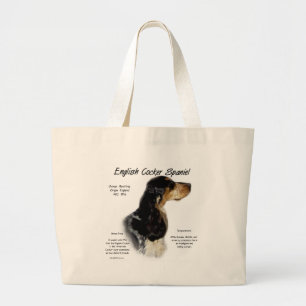 Bolsa Tote Grande Histórico de Spaniel de Cocker Inglês Partio
