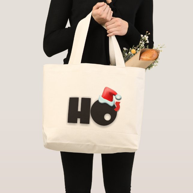 Bolsa Tote Grande Ho3 Ho Cubed Ho Ho Ho Ho Ho (Frente (produto))