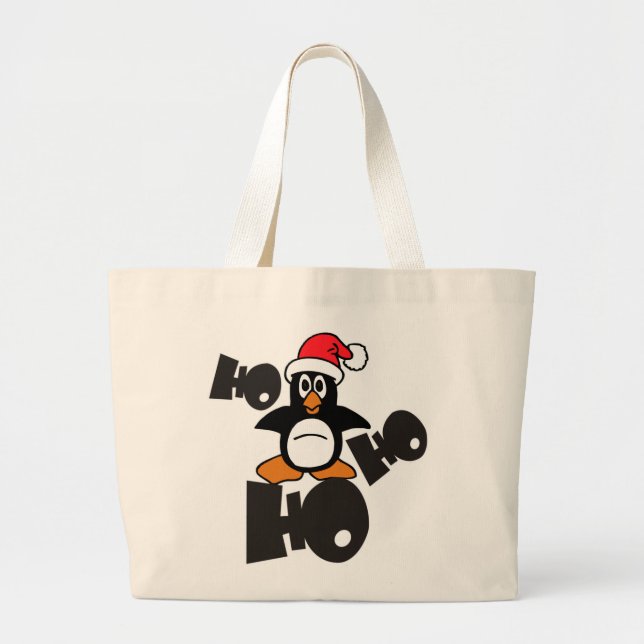 Bolsa Tote Grande Ho Ho Ho PINGUIM (Frente)