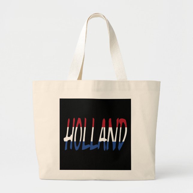 Bolsa Tote Grande Holanda sobrado na Holanda Flag no bk jtcn (Frente)