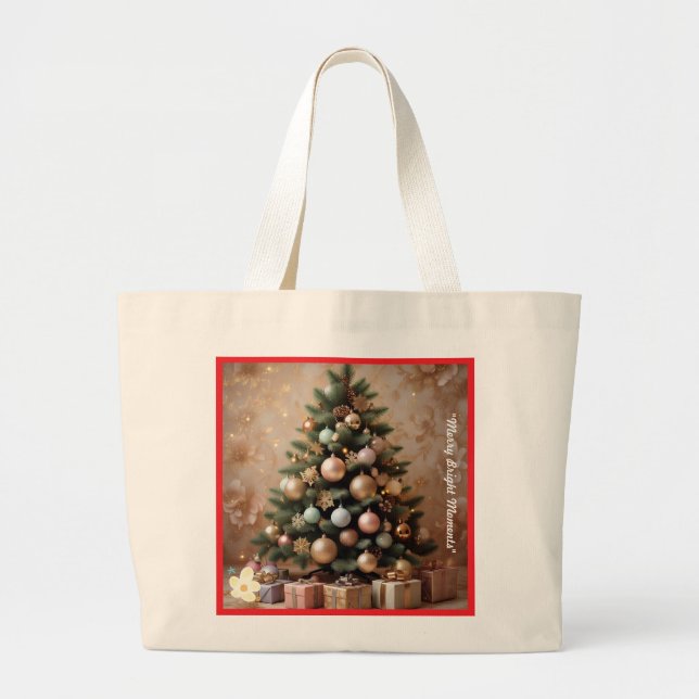 Bolsa Tote Grande "Holiday Cheer Abounds" (Frente)