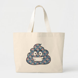 Bolsa Tote Grande holograma poop emoji
