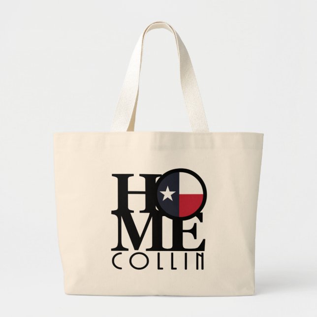 Bolsa Tote Grande HOME Collin Texas (Frente)