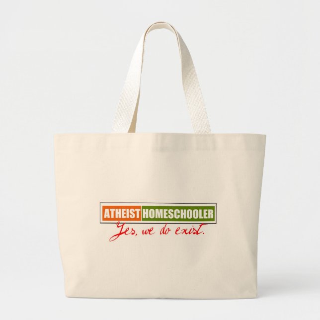 Bolsa Tote Grande Homeschooler ateu (Frente)