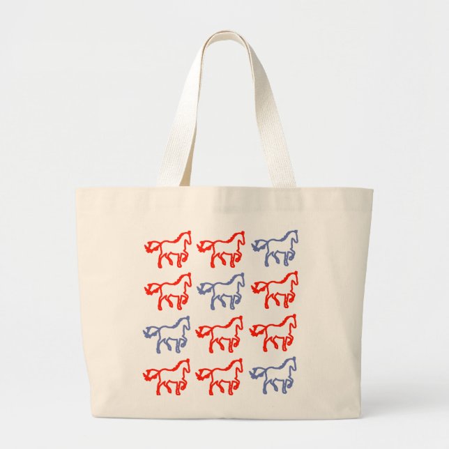 Bolsa Tote Grande Horse Pattern Identity Bag (Frente)