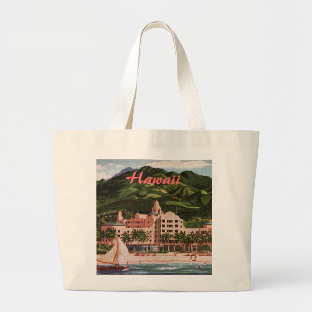 Bolsa Tote Grande Hotel Real Hawaiian (Frente)