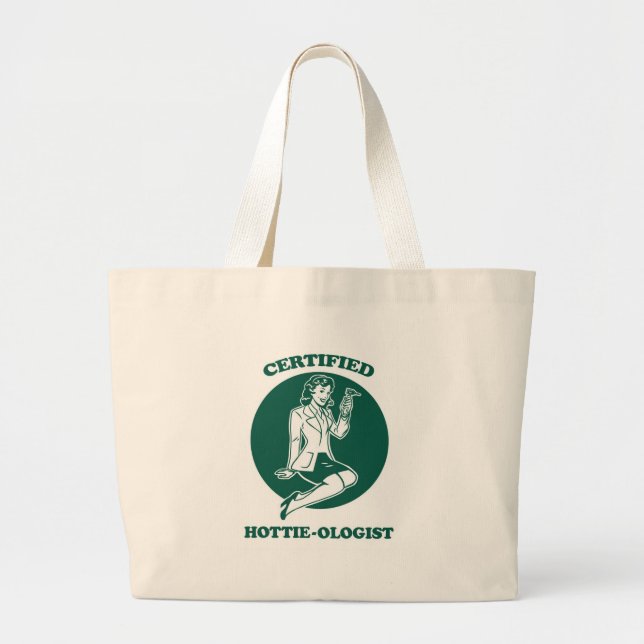 Bolsa Tote Grande Hottie-ologist certificado (Frente)