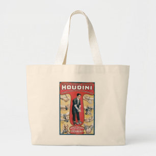 Bolsa Tote Grande Houdini ~ Vintage Handcuff Escape Artista
