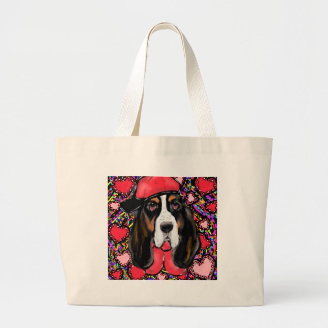 Bolsa Tote Grande Hound Basset (Frente)