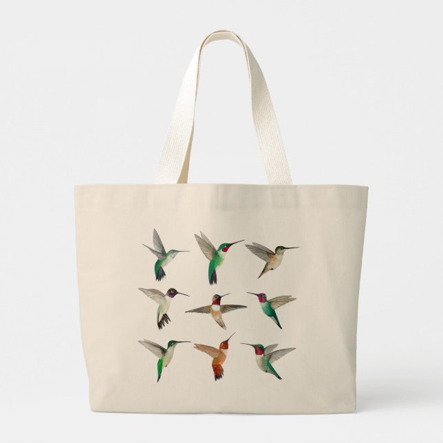 Bolsa Tote Grande Hummingbird norte-americano (Verso)