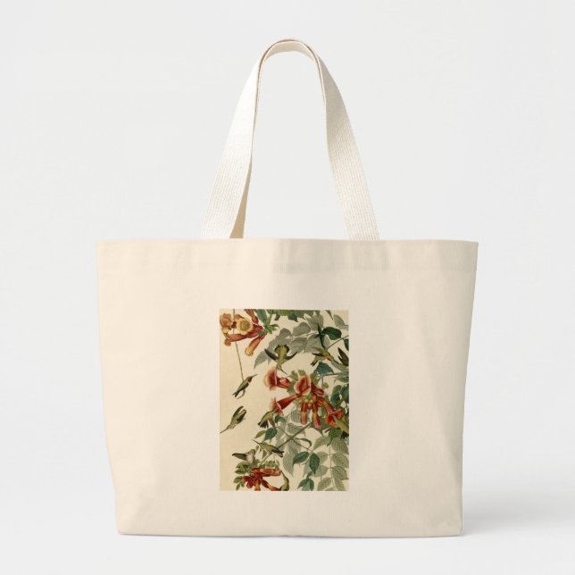 Bolsa Tote Grande Hummingbird Ruby Throbon Audubon (Frente)