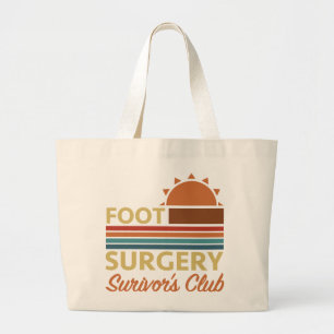 Bolsa Tote Grande Humor de Recuperação de Cirurgia de Pé