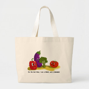 Bolsa Tote Grande Humor do tomate