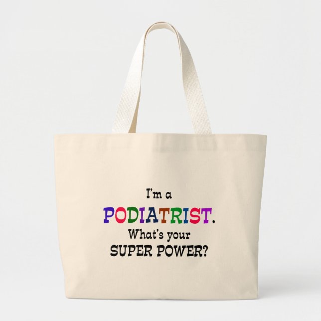 Bolsa Tote Grande Humor podiatra (Frente)
