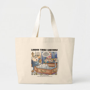 Bolsa Tote Grande Humpty Dumpty Funeral Funerário Camisetas de prese