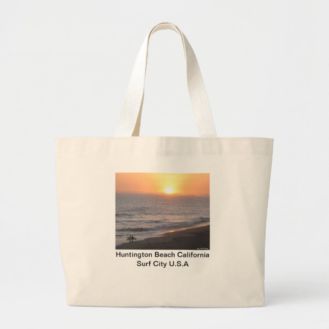 Bolsa Tote Grande Huntington Beach "Cidade das Ondas" (Frente)