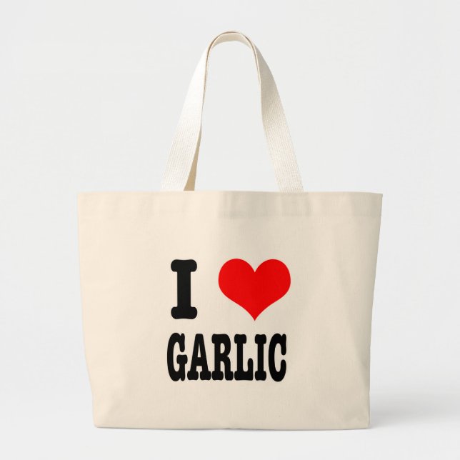 BOLSA TOTE GRANDE I HEART (AMOR) GARLIC (Frente)