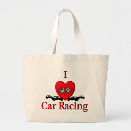 Bolsa Tote Grande I Heart Car Racing