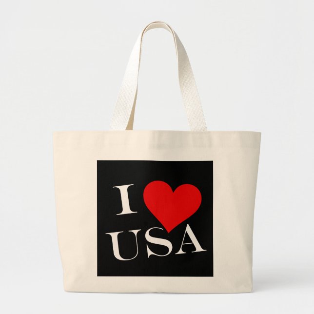 Bolsa Tote Grande I Heart USA wt jtcnt (Frente)