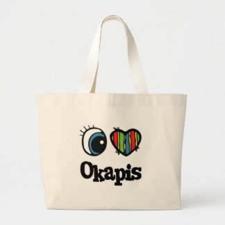 Bolsa Tote Grande I Love (Heart) Okapis