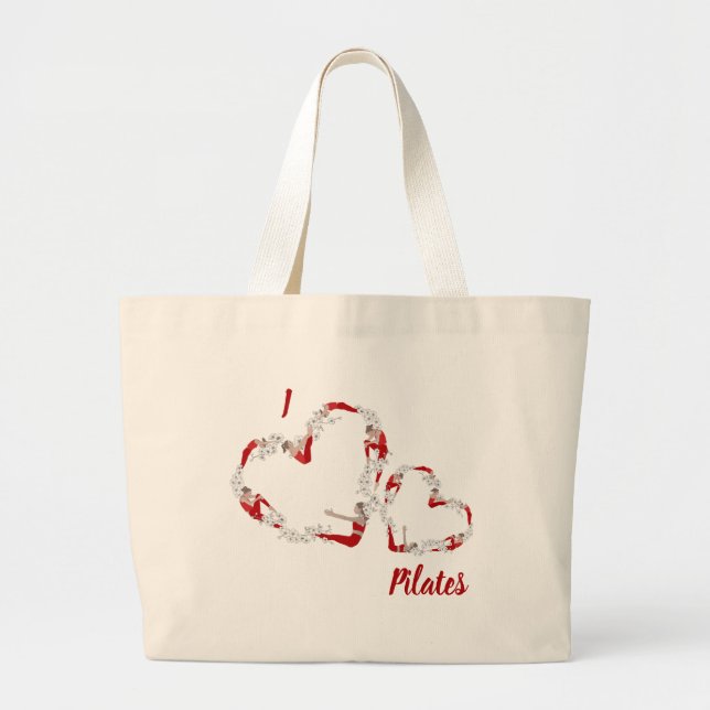 Bolsa Tote Grande I love Pilates Large Tote Bag (Frente)
