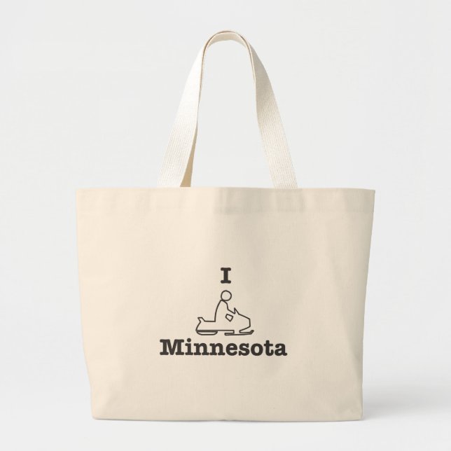 Bolsa Tote Grande I Snowmobile Minnesota (Frente)