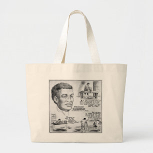 Bolsa Tote Grande Ícone da História Negra: Benjamin Banneker, Cienti