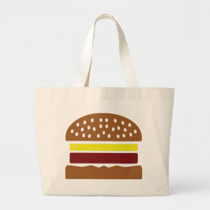 Bolsa Tote Grande ícone do Hamburger