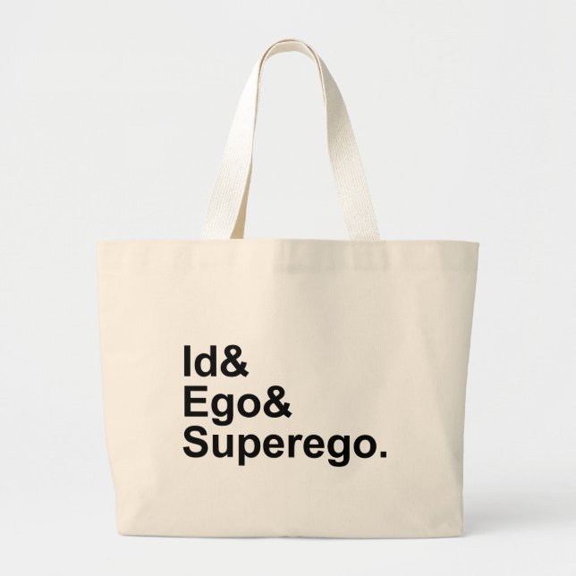 Bolsa Tote Grande Id Ego Superego| Três partes do Psyche (Frente)