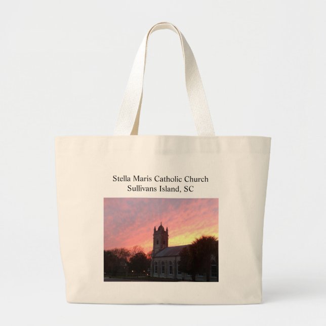 Bolsa Tote Grande Igreja Católica Stella Maris (Frente)