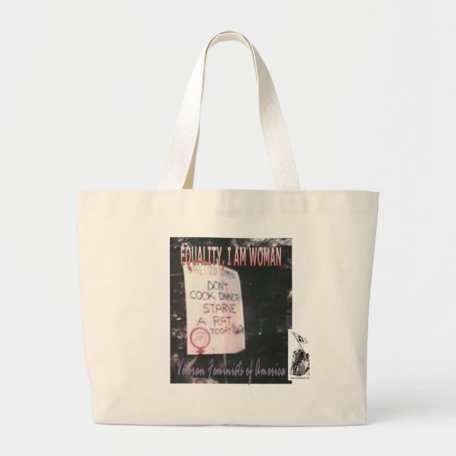 BOLSA TOTE GRANDE IGUALDADE, EU SOU MULHER (Frente)