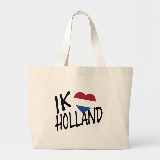 Bolsa Tote Grande Ik Heartflag Holland bk jtcnt (Frente)