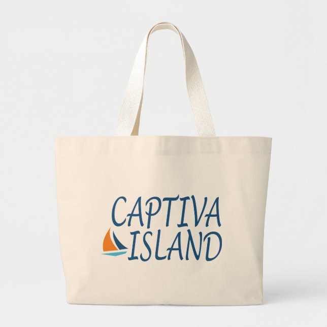 Bolsa Tote Grande Ilha de Captiva (Frente)
