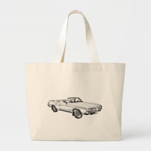 Bolsa Tote Grande Ilustração 1971 suprema do carro do cutelo de