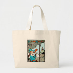 Bolsa Tote Grande Ilustração Antiga de Robin Hood e seus Homens Aleg