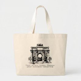 Bolsa Tote Grande Ilustração de Arco Clássico