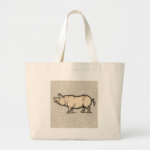 Bolsa Tote Grande Ilustração de Vintagem de Porte de Porco Antiguo
