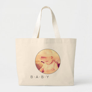 Bolsa Tote Grande Imagem de Bebê - Arredondada Personalizada