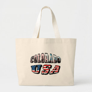 Bolsa Tote Grande Imagem do Colorado e Texto dos EUA