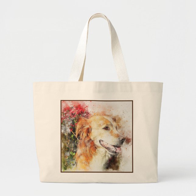 Bolsa Tote Grande Impressão de abstrato (Frente)