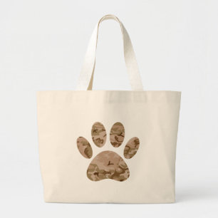 Bolsa Tote Grande Impressão de Canais de Cães do Deserto Desertado