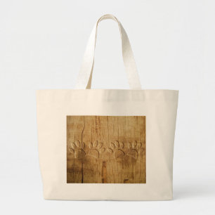 Bolsa Tote Grande Impressão de Caneta de Madeira