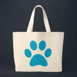 Bolsa Tote Grande Impressão de Paw<br><div class="desc">Design de impressão de plataforma divertida para amantes de os animais!</div>