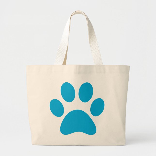 Bolsa Tote Grande Impressão de Paw (Frente)